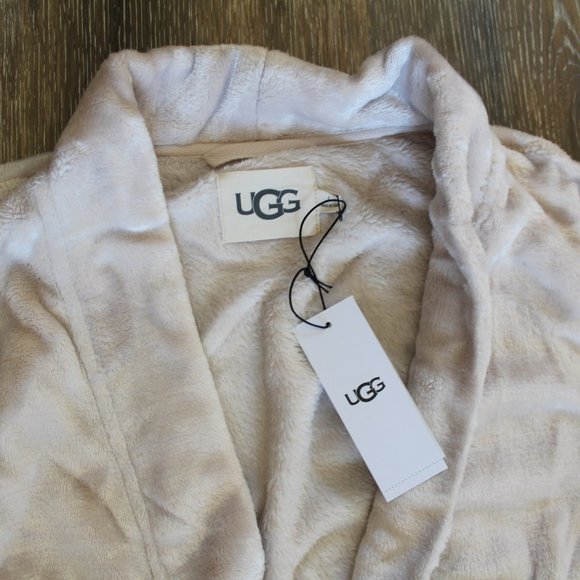 NWT UGG WOMEN'S MARLOW MOONBEAM VELOUR LONG BATH ROBE - Picture 3 of 5